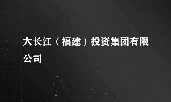 大长江（福建）投资集团有限公司