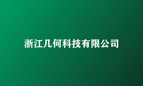 浙江几何科技有限公司