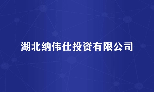 湖北纳伟仕投资有限公司