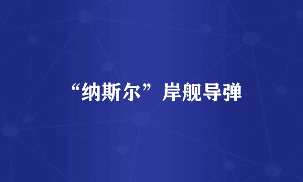 “纳斯尔”岸舰导弹