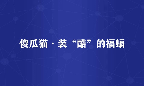 傻瓜猫·装“酷”的福蝠