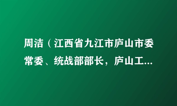 周洁（江西省九江市庐山市委常委、统战部部长，庐山工业园区党工委书记）