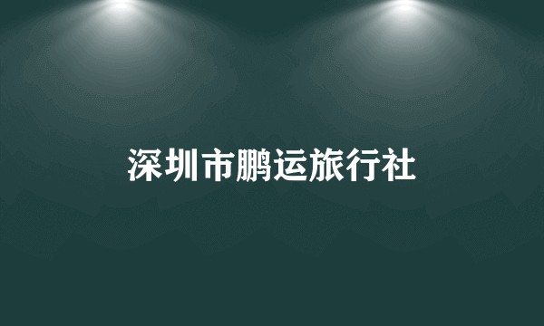 深圳市鹏运旅行社