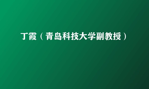 丁霞（青岛科技大学副教授）