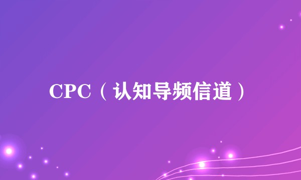CPC（认知导频信道）