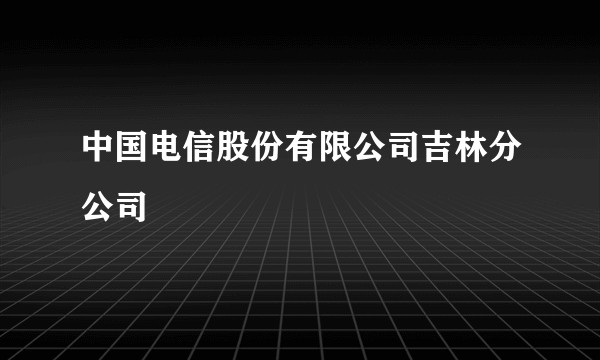 中国电信股份有限公司吉林分公司