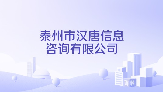 泰州市汉唐信息咨询有限公司