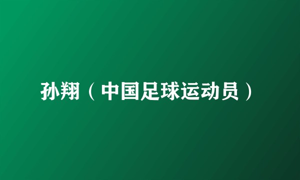 孙翔（中国足球运动员）
