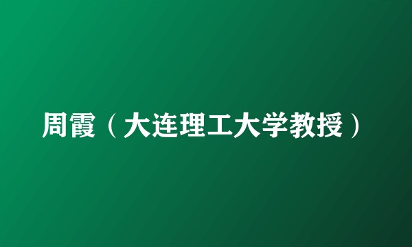 周霞（大连理工大学教授）
