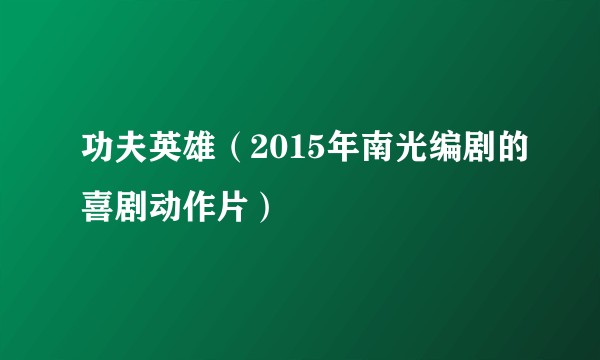 功夫英雄（2015年南光编剧的喜剧动作片）