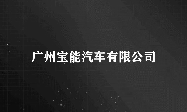 广州宝能汽车有限公司