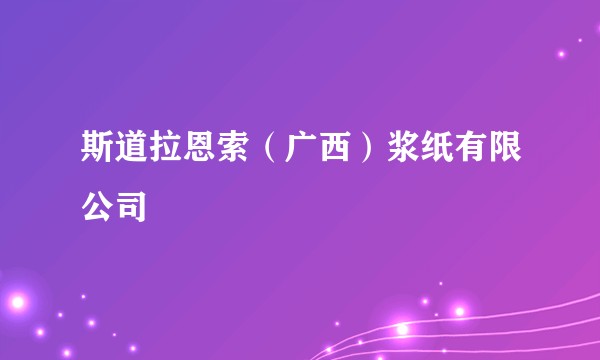 斯道拉恩索（广西）浆纸有限公司