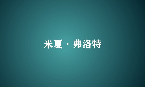 米夏·弗洛特