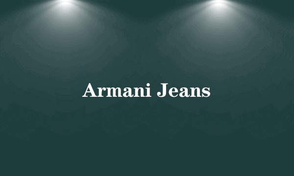 Armani Jeans
