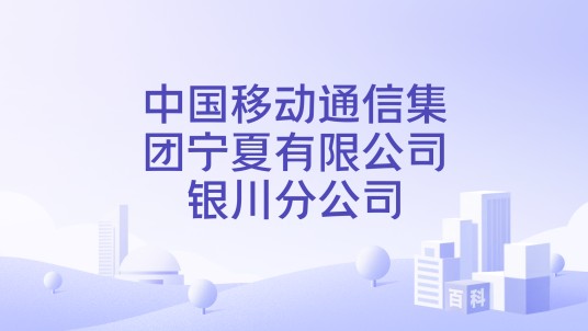 中国移动通信集团宁夏有限公司银川分公司
