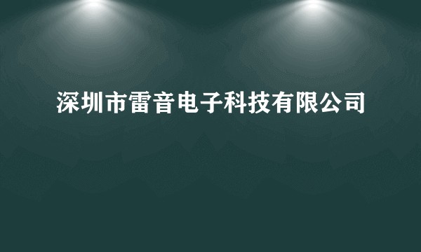 深圳市雷音电子科技有限公司