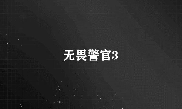 无畏警官3