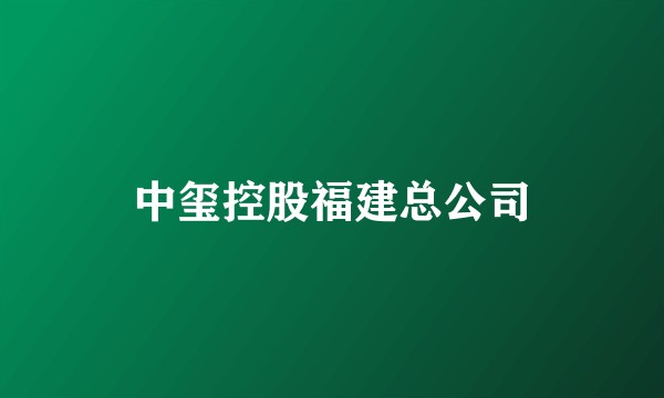 中玺控股福建总公司