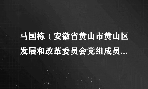 马国栋（安徽省黄山市黄山区发展和改革委员会党组成员、副主任）