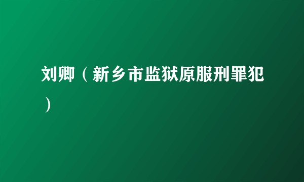 刘卿（新乡市监狱原服刑罪犯）