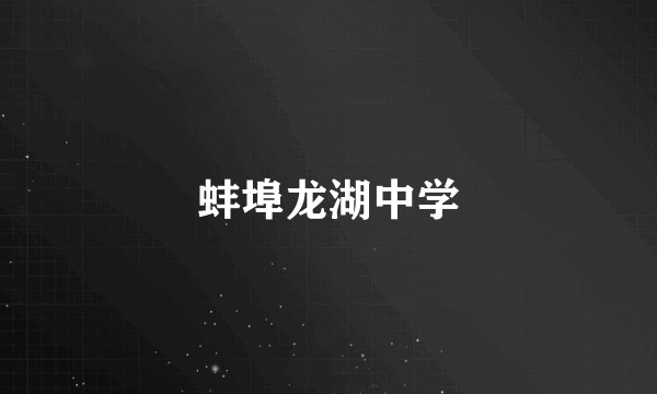 蚌埠龙湖中学