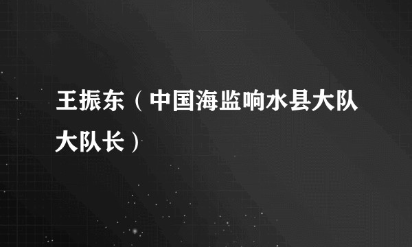 王振东（中国海监响水县大队大队长）