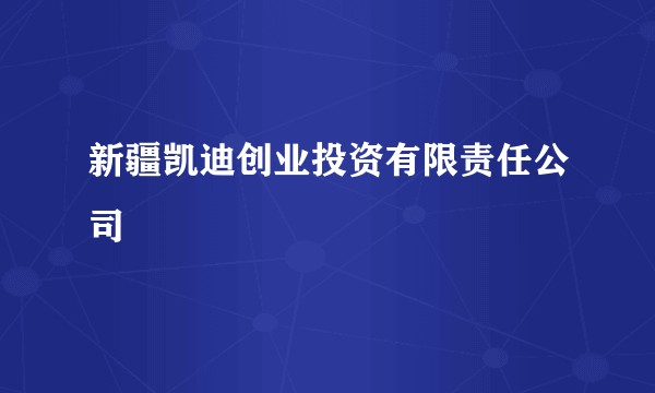 新疆凯迪创业投资有限责任公司