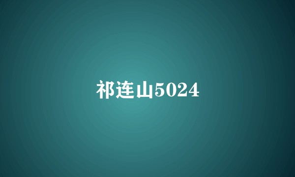 祁连山5024