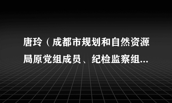 唐玲（成都市规划和自然资源局原党组成员、纪检监察组原组长）