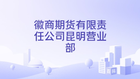 徽商期货有限责任公司昆明营业部