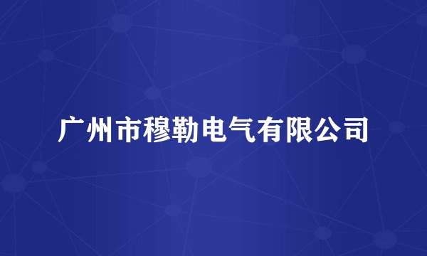 广州市穆勒电气有限公司