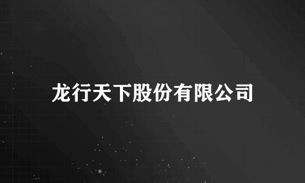 龙行天下股份有限公司