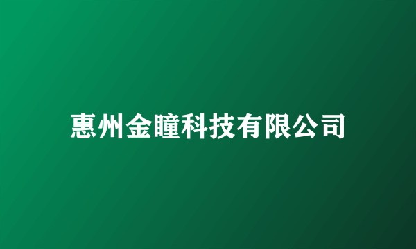 惠州金瞳科技有限公司