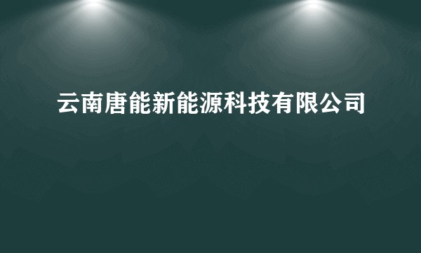 云南唐能新能源科技有限公司