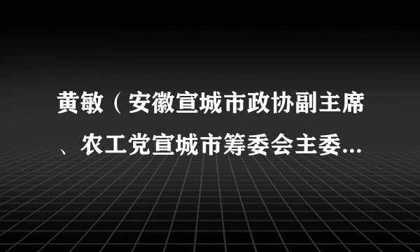 黄敏（安徽宣城市政协副主席、农工党宣城市筹委会主委、一级巡视员）