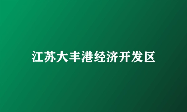 江苏大丰港经济开发区
