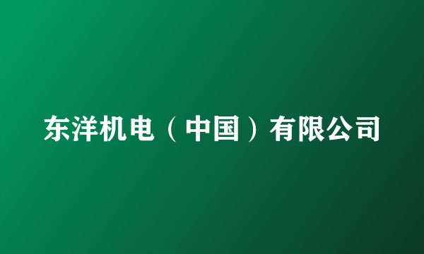 东洋机电（中国）有限公司
