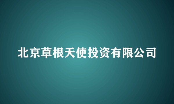 北京草根天使投资有限公司