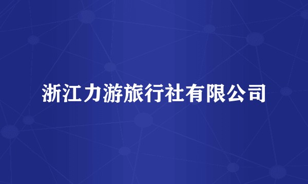 浙江力游旅行社有限公司