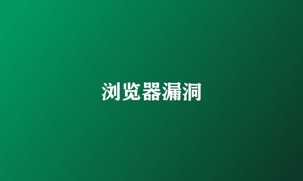 浏览器漏洞