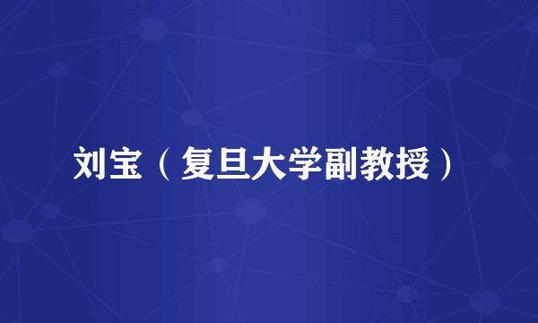 刘宝（复旦大学副教授）