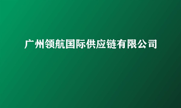 广州领航国际供应链有限公司