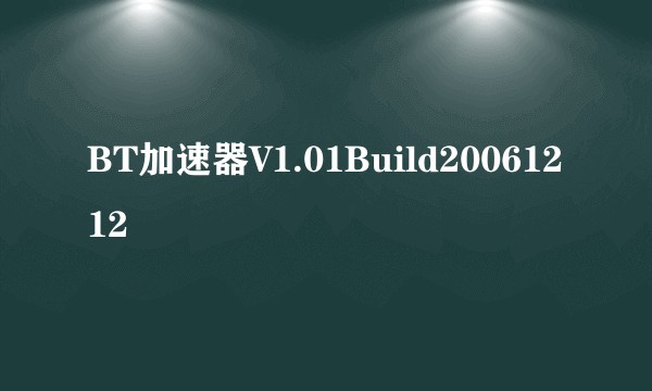 BT加速器V1.01Build20061212