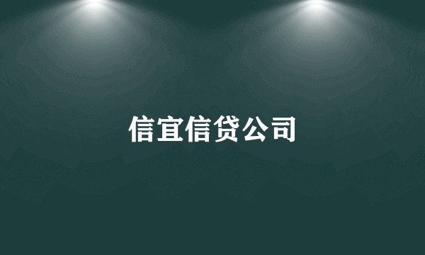 信宜信贷公司