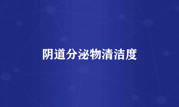 阴道分泌物清洁度