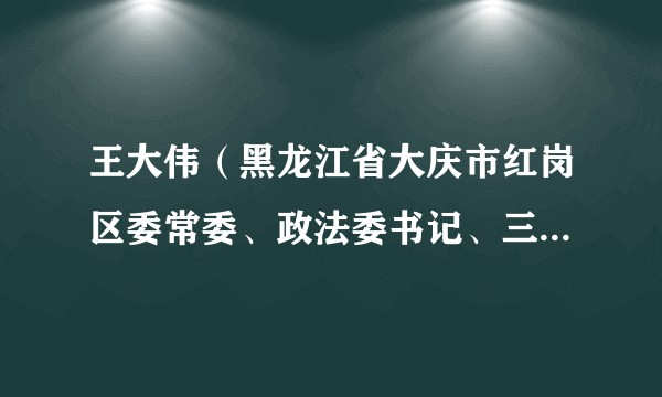 王大伟（黑龙江省大庆市红岗区委常委、政法委书记、三级调研员）