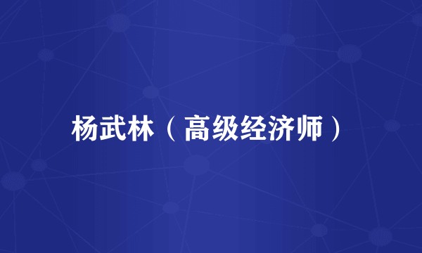 杨武林（高级经济师）