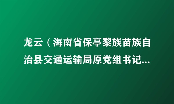 龙云（海南省保亭黎族苗族自治县交通运输局原党组书记、局长）