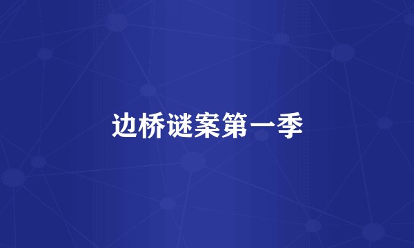 边桥谜案第一季