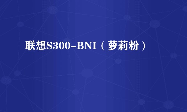 联想S300-BNI（萝莉粉）